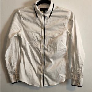 Classic white button down dress shirt